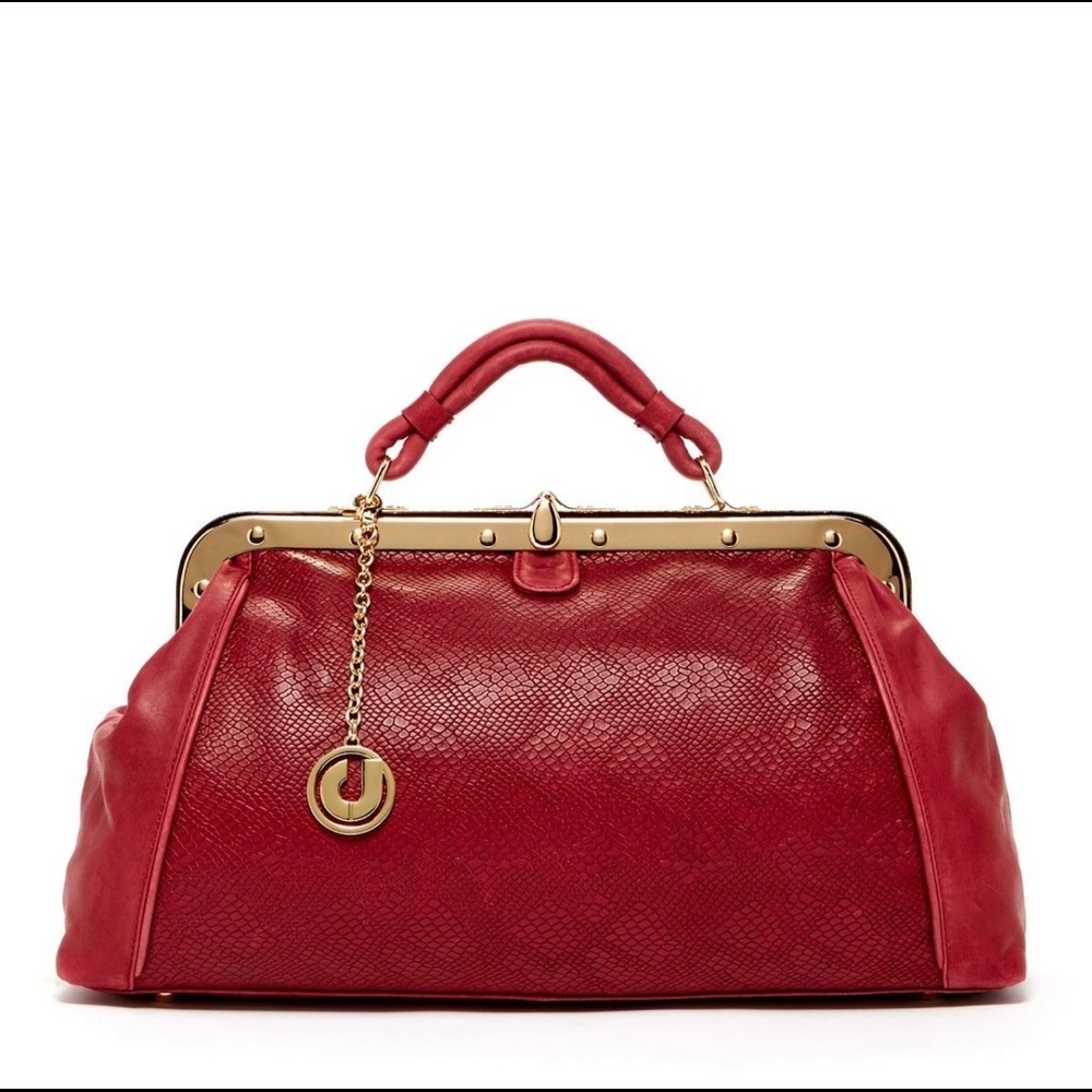 Charles Jourdan Paris Galaxy Handbag NWT Red leather